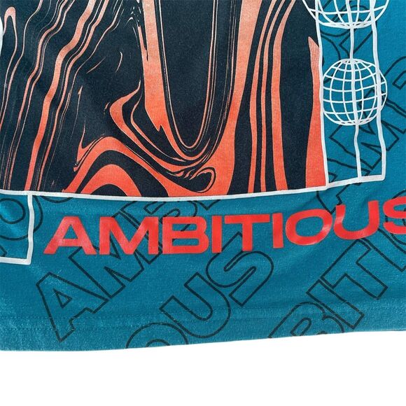 RGSTR Ambitious Turquoise Graphic T-shirt Empowering Streetwear Urban Hip Hop XL - Picture 3 of 8